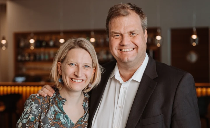 Gastgeber Dr. Andreas und Henrike F&auml;rber im Hotel Klosterhof bei Bad Reichenhall.
