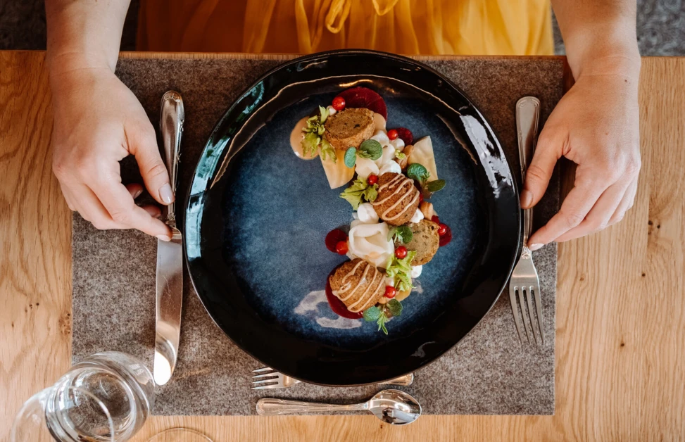 Wellnesshotel in Bayern mit kreativen, kulinarische Köstlichkeiten aus regionalen Produkten.