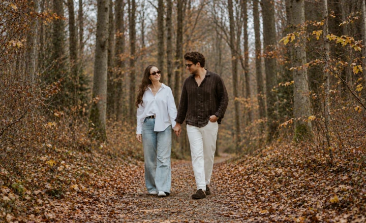 Spaziergang im Herbstwald