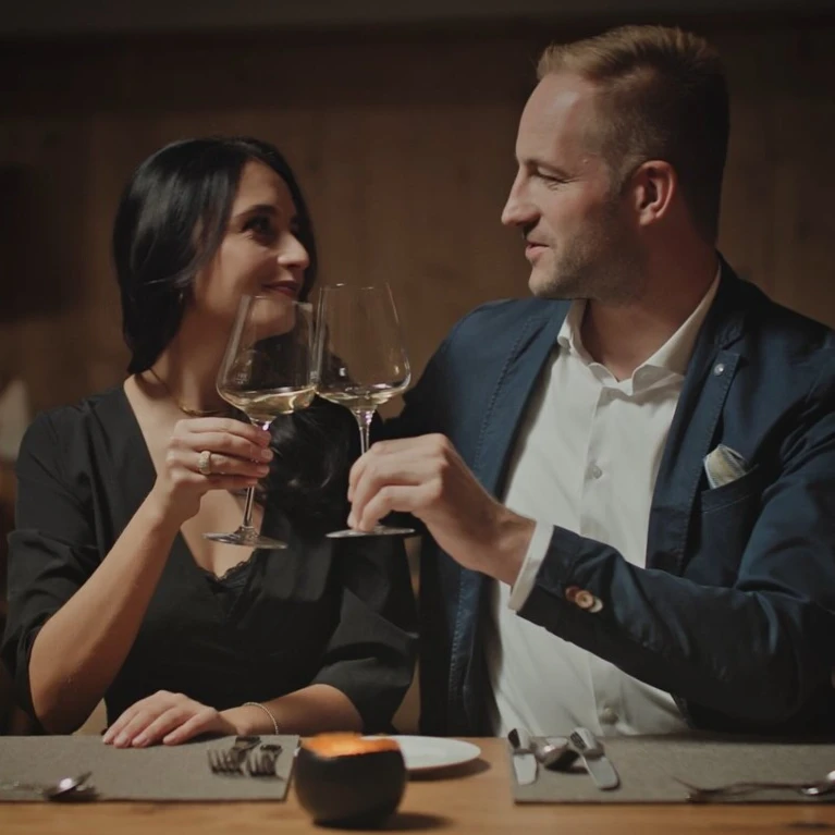 Gourmet & Wein beim Candle-Light Dinner im Honeymoon-Urlaub in Bayern
