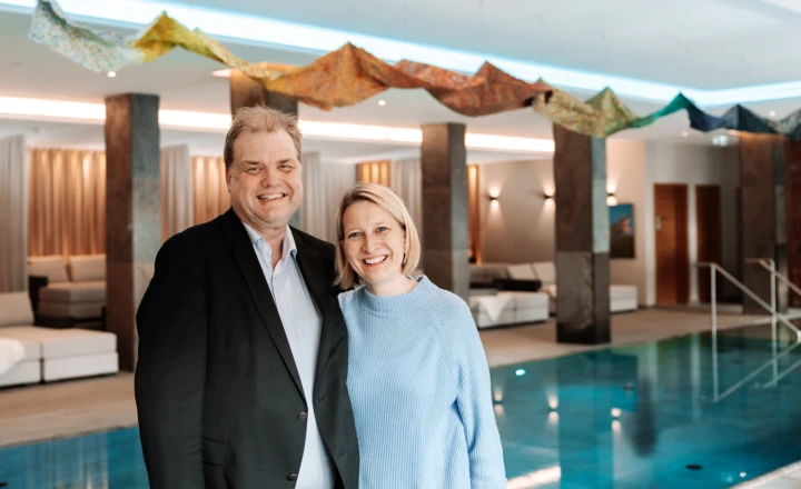 Gastgeber Dr. Andreas und Henrike Färber im Hotel Klosterhof in Bayerisch Gmain
