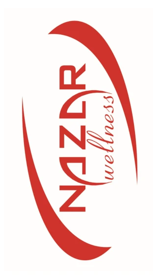 Logo von NAZDR Wellness in Rot und Weiß, betont Gesundheit und Wohlbefinden.