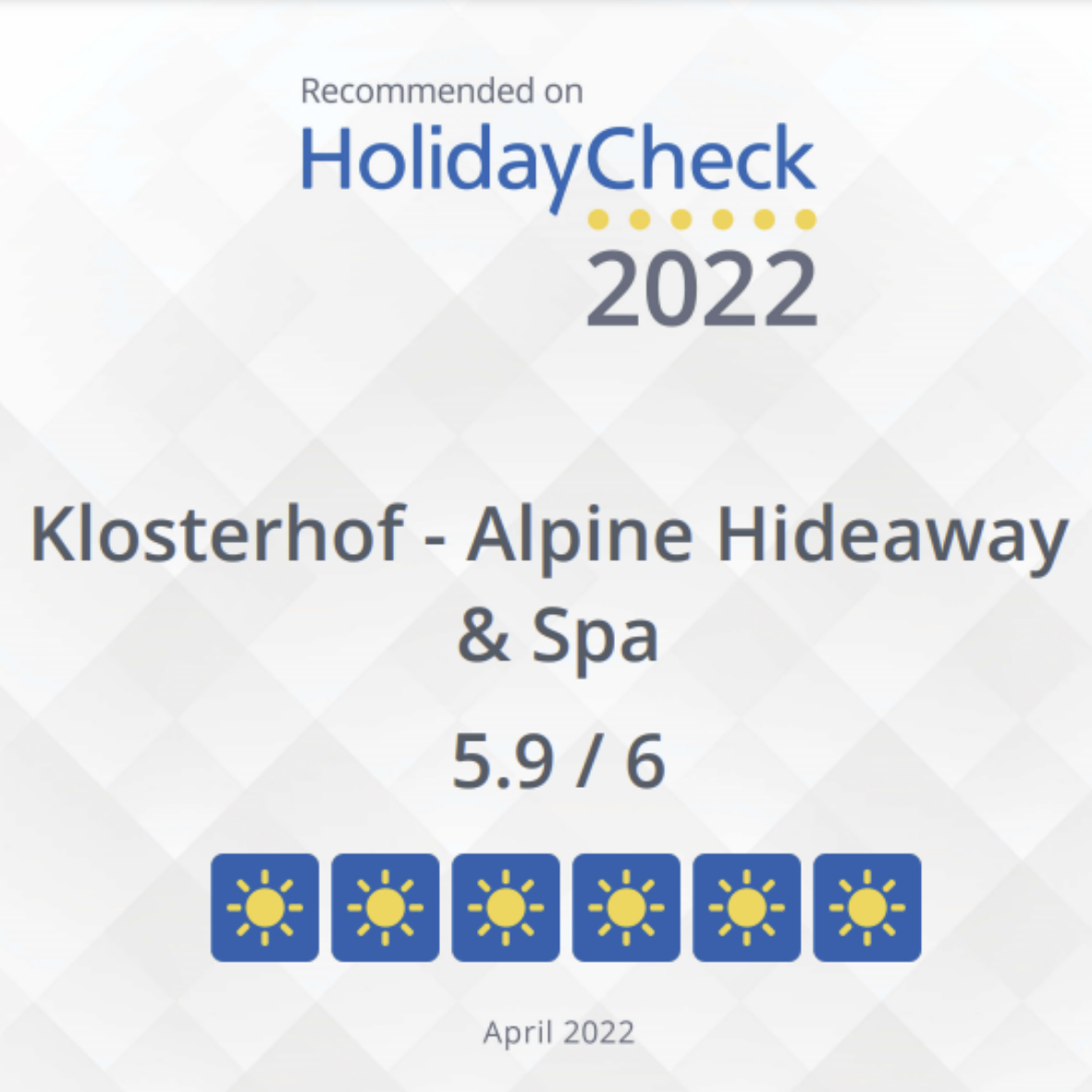 Holidaycheck 2022